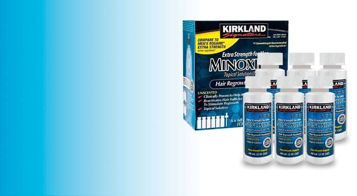 Banner minoxidil kirkland caixa