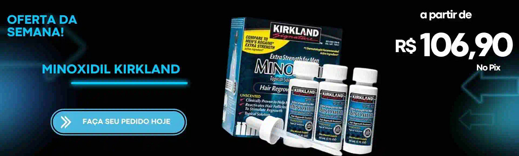 Banner oferta da semana minoxidil kirkland