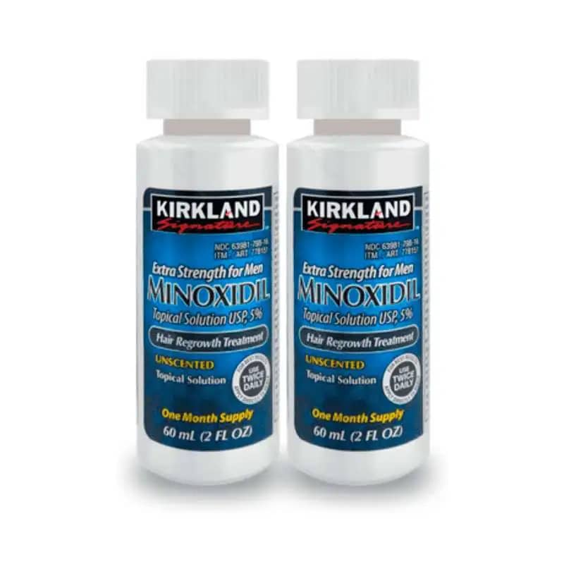 2 frascos de minoxidil kirkland