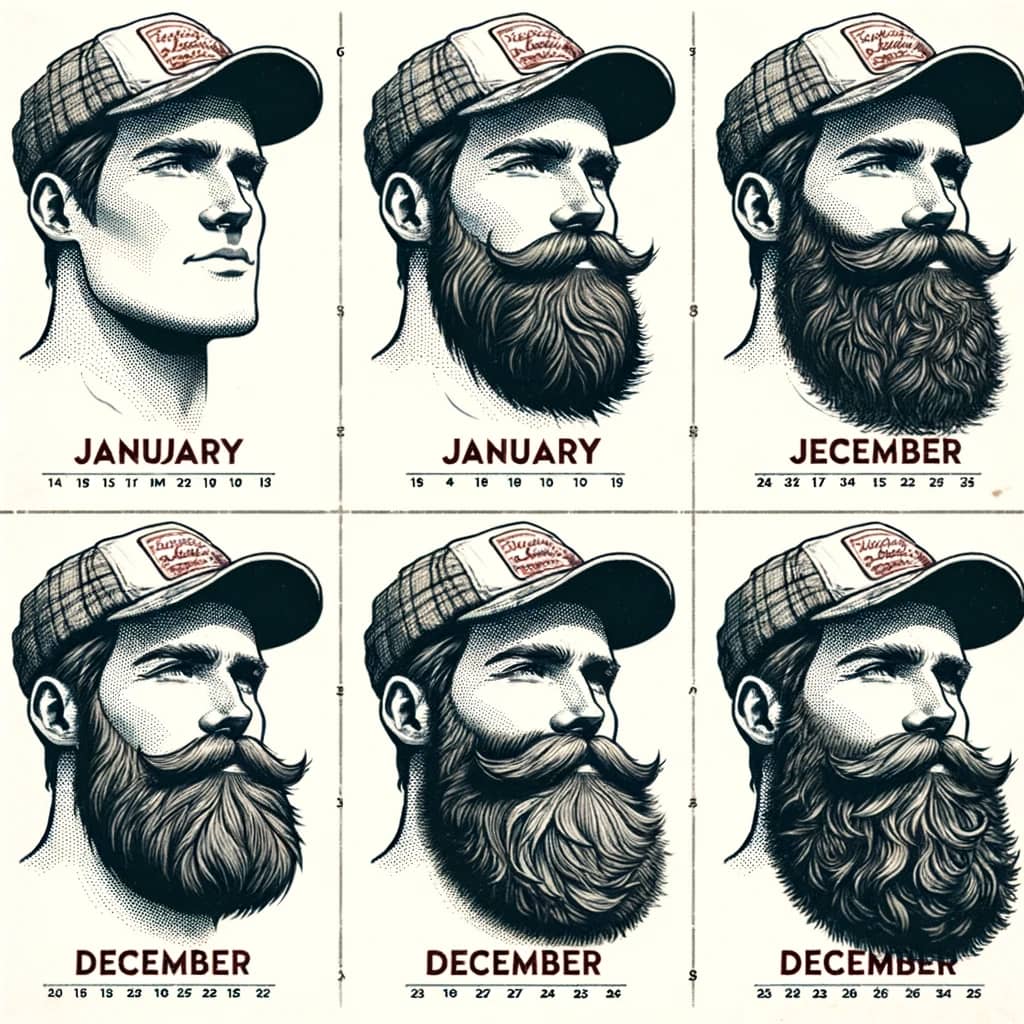 Barba Lenhador: O Guia Definitivo para Cultivar e Cuidar do Seu Estilo Rústico 4 tempo crescimento barba