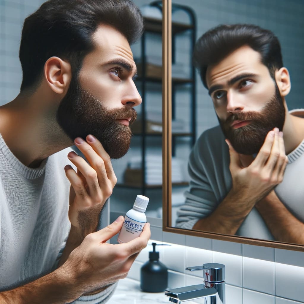 Barba Lenhador: O Guia Definitivo para Cultivar e Cuidar do Seu Estilo Rústico 3 Olhando crescimento da barba